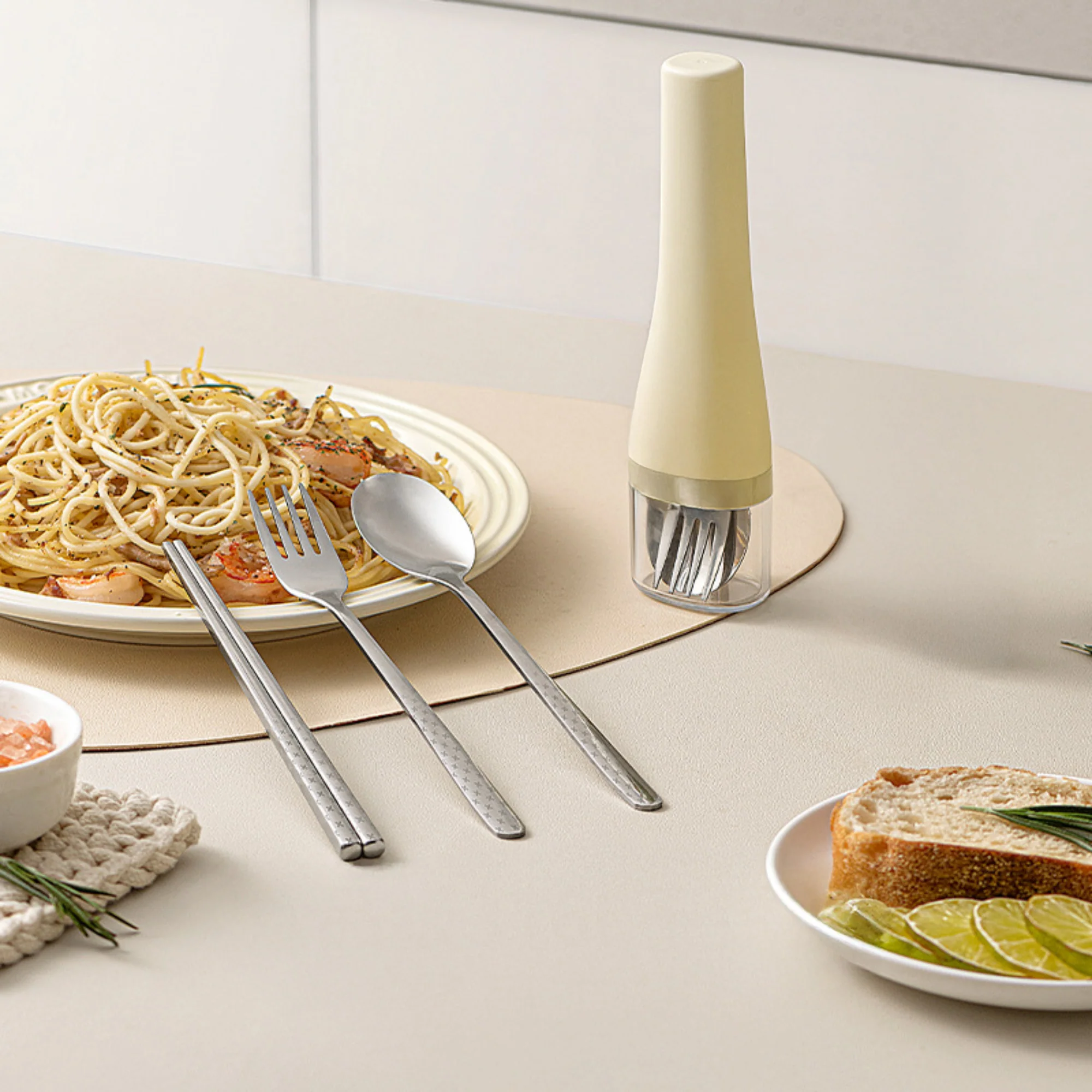 Portable Stainless Steel Spoon Chopsticks Fork Cutlery Set with Case