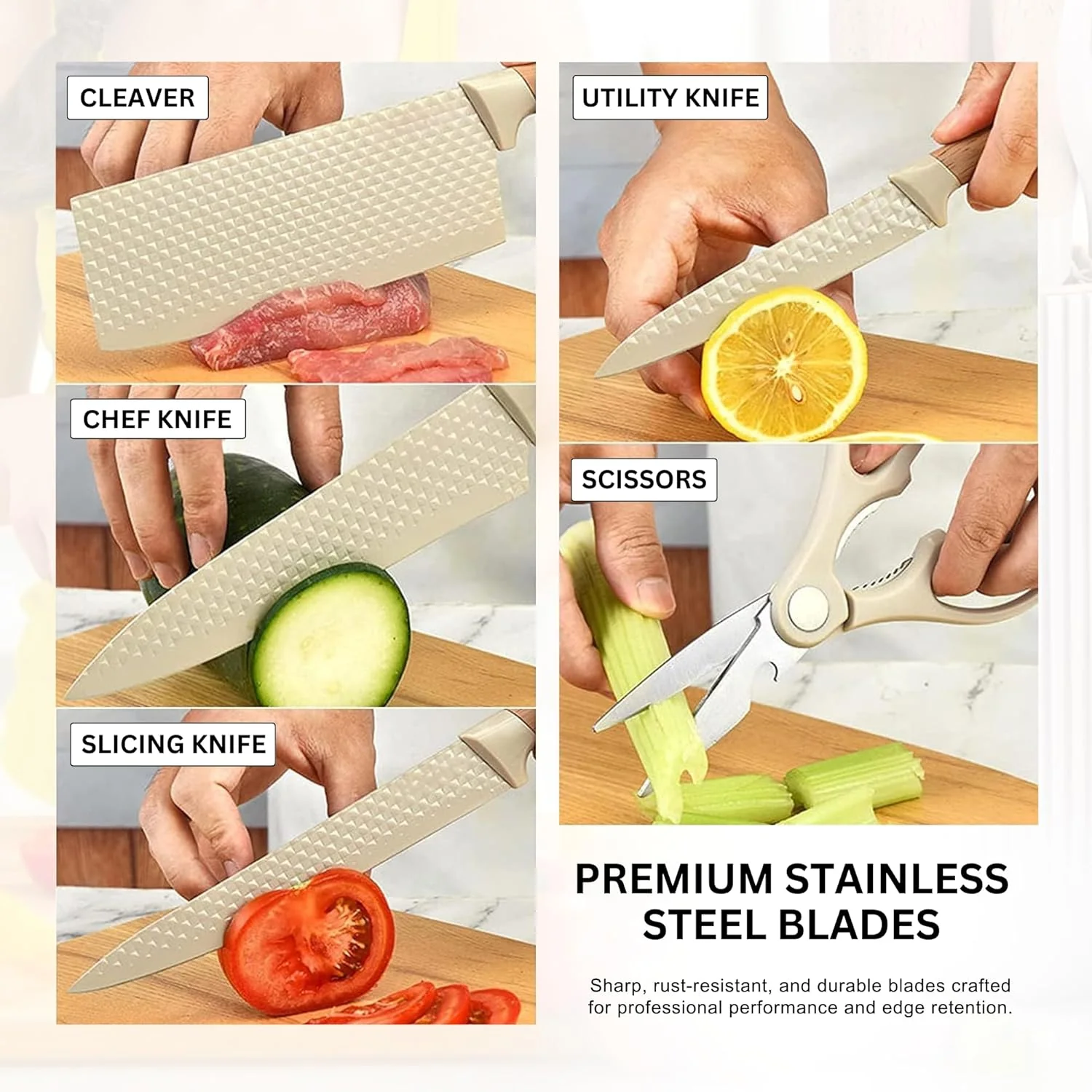 Premium 6-Piece Stainless Steel Kitchen Knife Set - Image 2