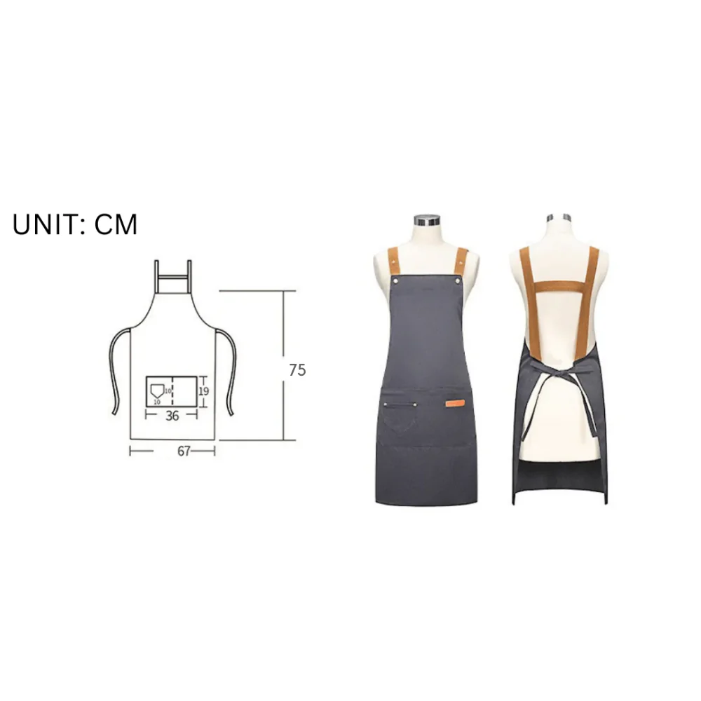 Premium Canvas Cross-Back Apron with Pockets - Image 7