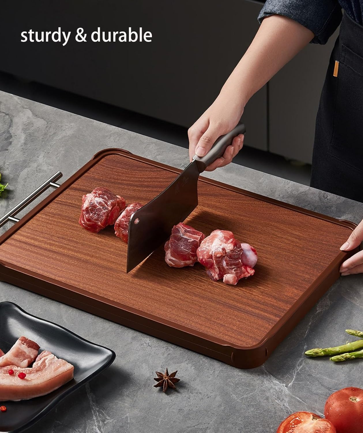 Premium Double Sided Chopping Board (40 cm) - Image 8