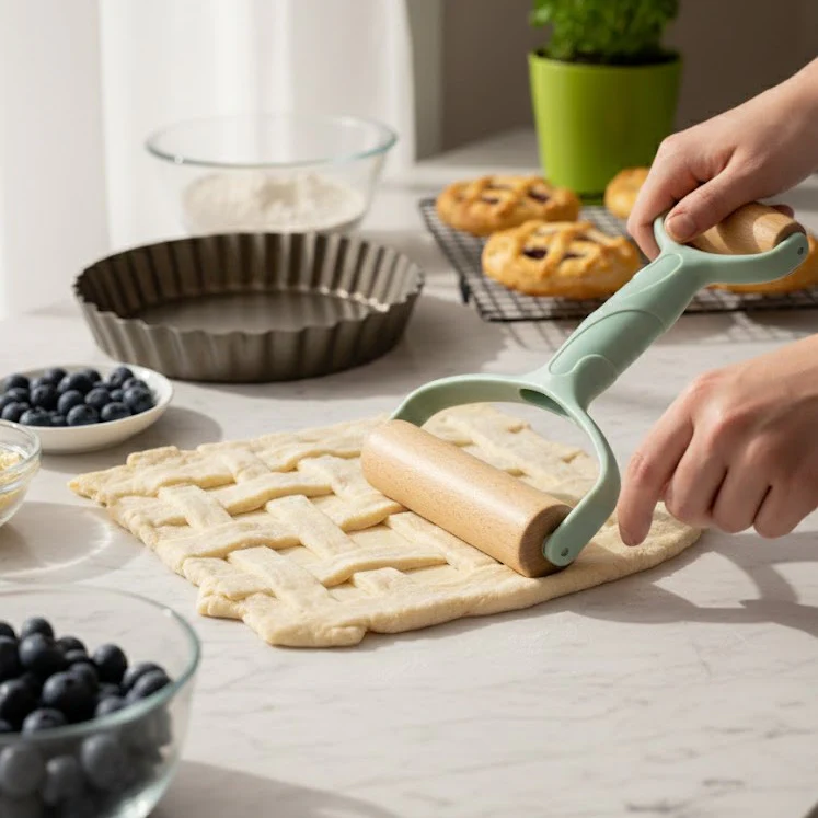 Premium Ergonomic Double - Sided Wooden Rolling Tool