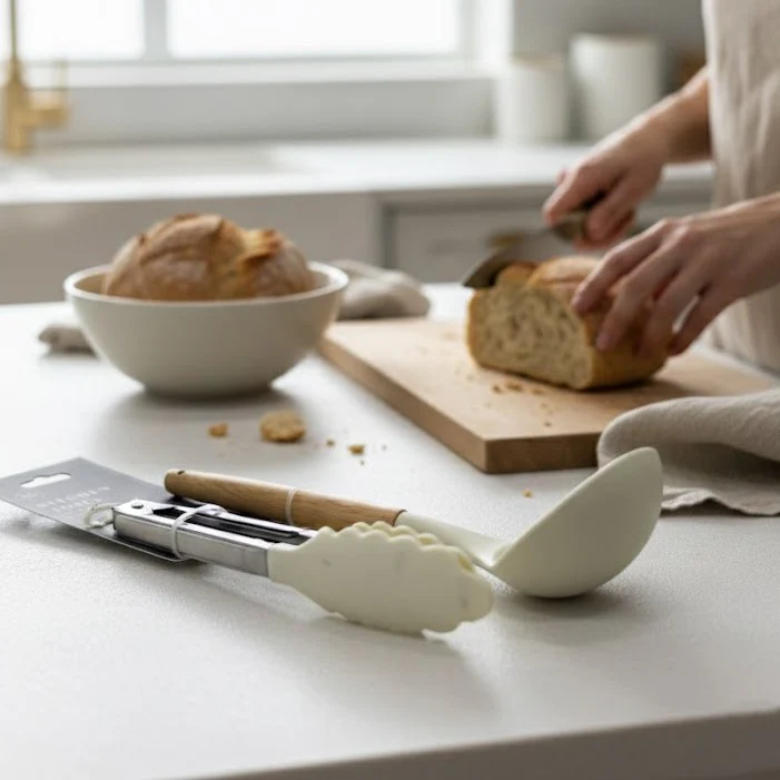 Premium Heat-Resistant Silicone Ladle & Tongs Set - Image 2