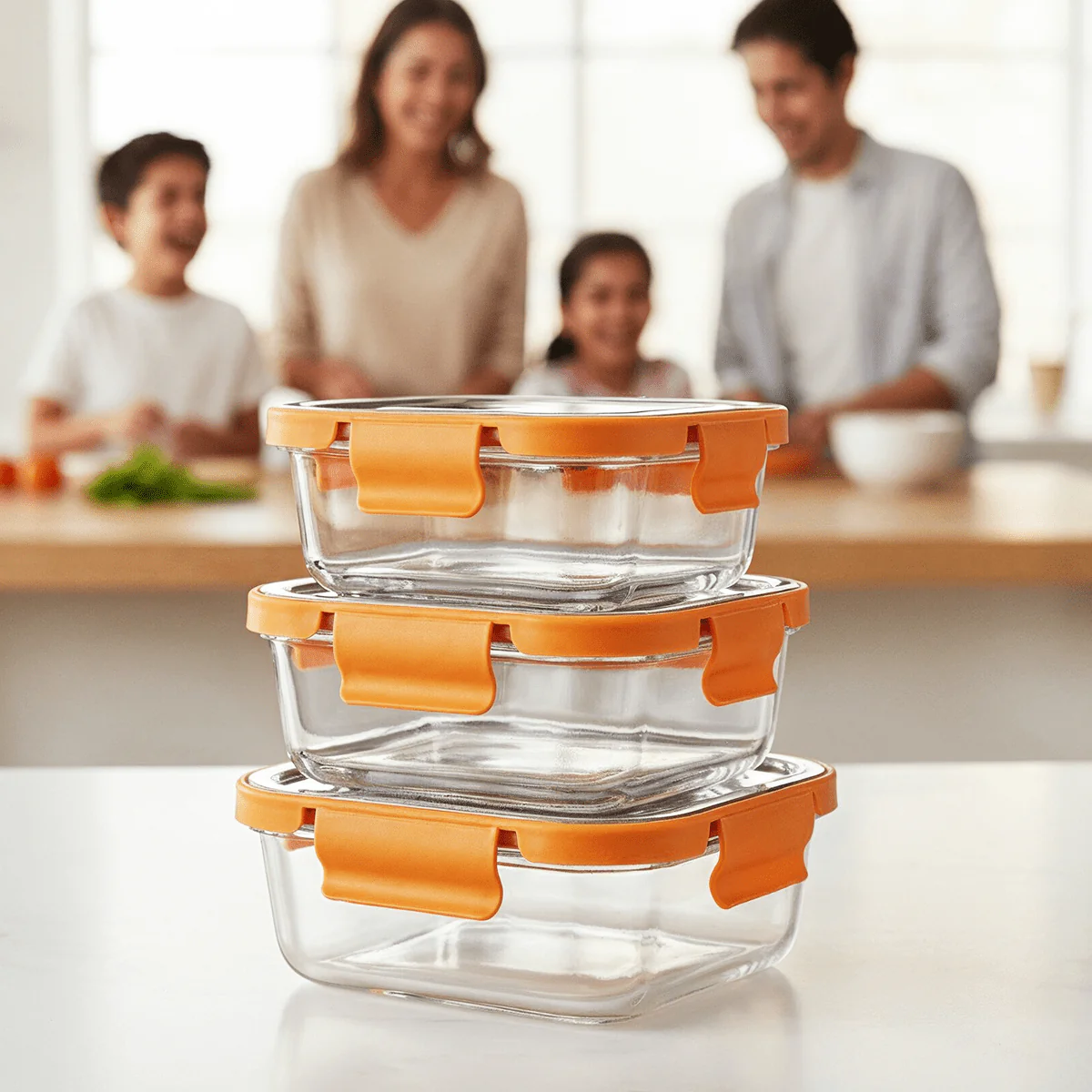 Premium Leak-Proof Borosilicate Glass Container with Steel Lid(800ml) - Image 6
