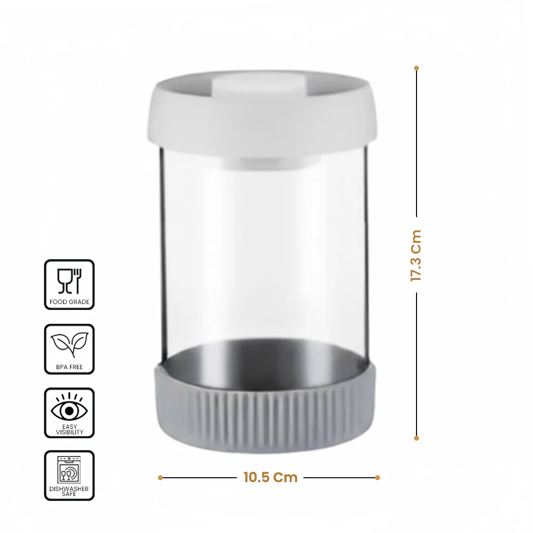 Premium Microwave Safe Borosilicate Glass Canister with Vacuum Lid - Image 12