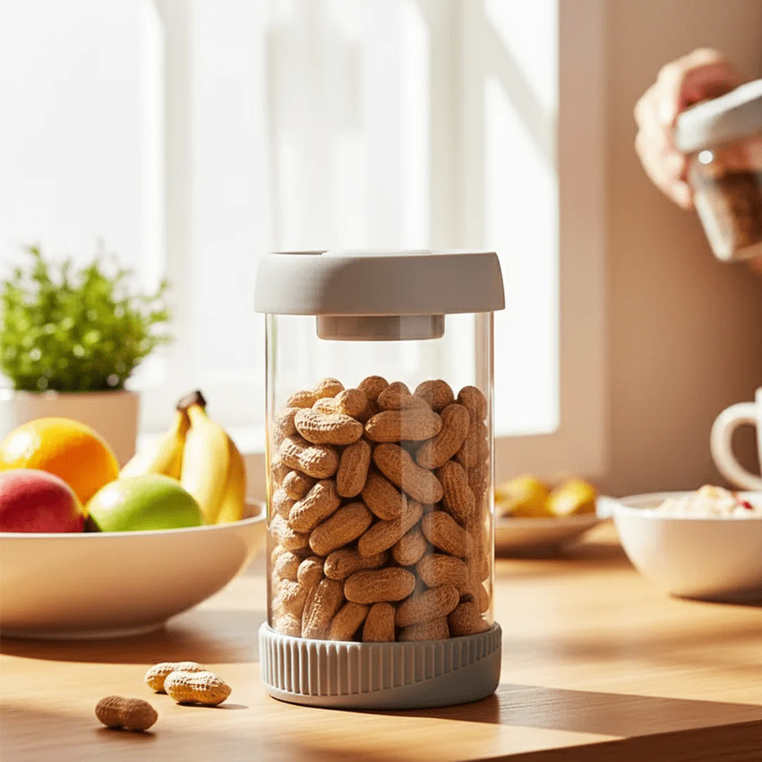 Premium Microwave Safe Borosilicate Glass Canister with Vacuum Lid - Image 2