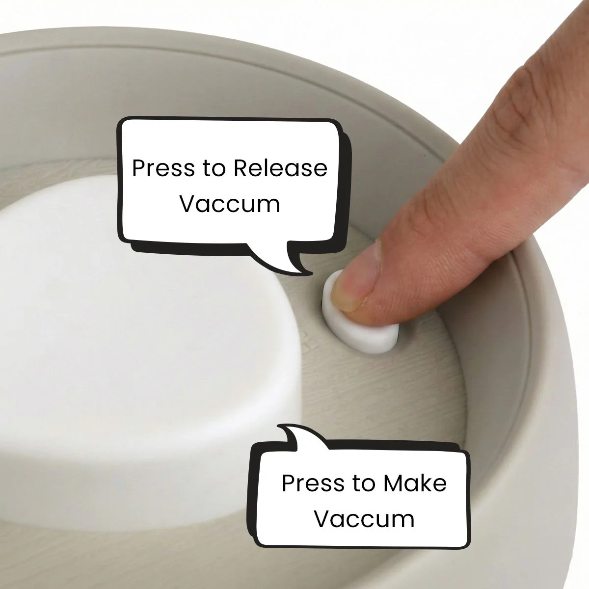 Premium Microwave Safe Borosilicate Glass Canister with Vacuum Lid(1000ml) - Image 2