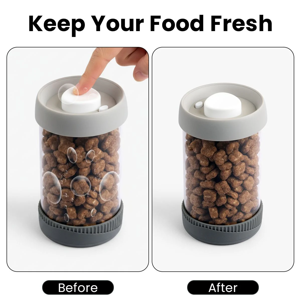 Premium Microwave Safe Borosilicate Glass Canister with Vacuum Lid(1000ml) - Image 3
