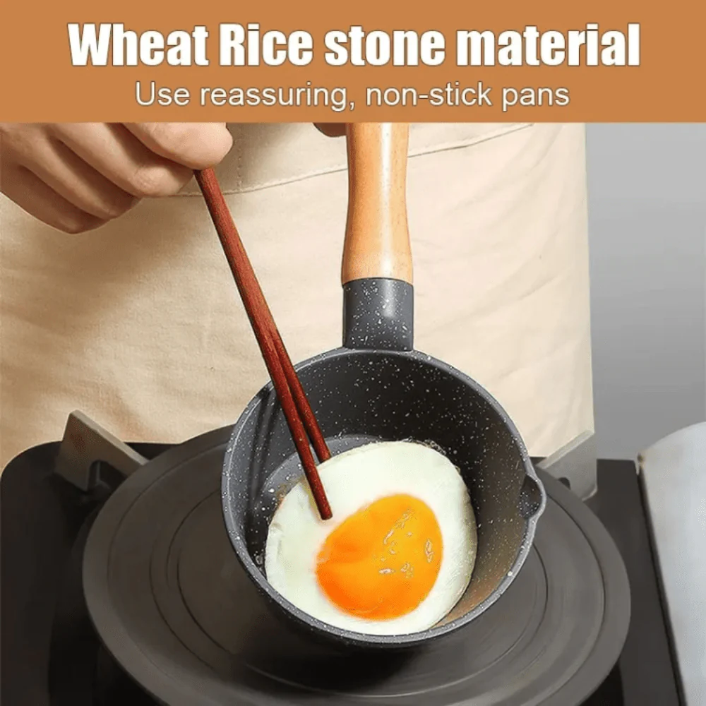 Premium Non Stick Pan With Wooden Handle - Image 3