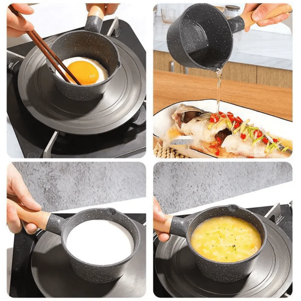Premium Non Stick Pan With Wooden Handle - Image 4