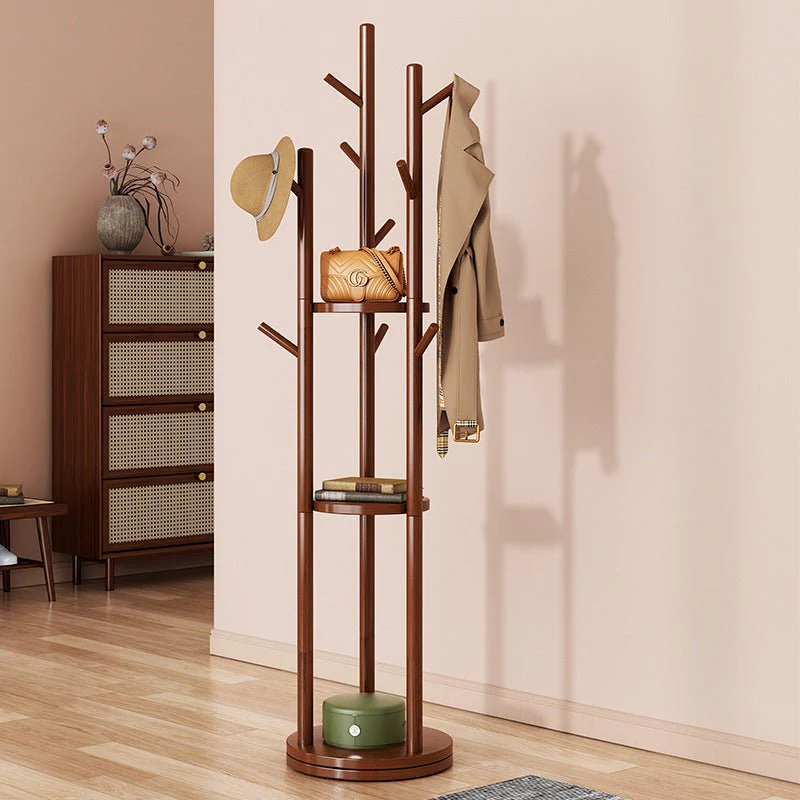 Premium Solid Wood 360° Rotatable Coat Stand for Home and Bedroom - Image 3