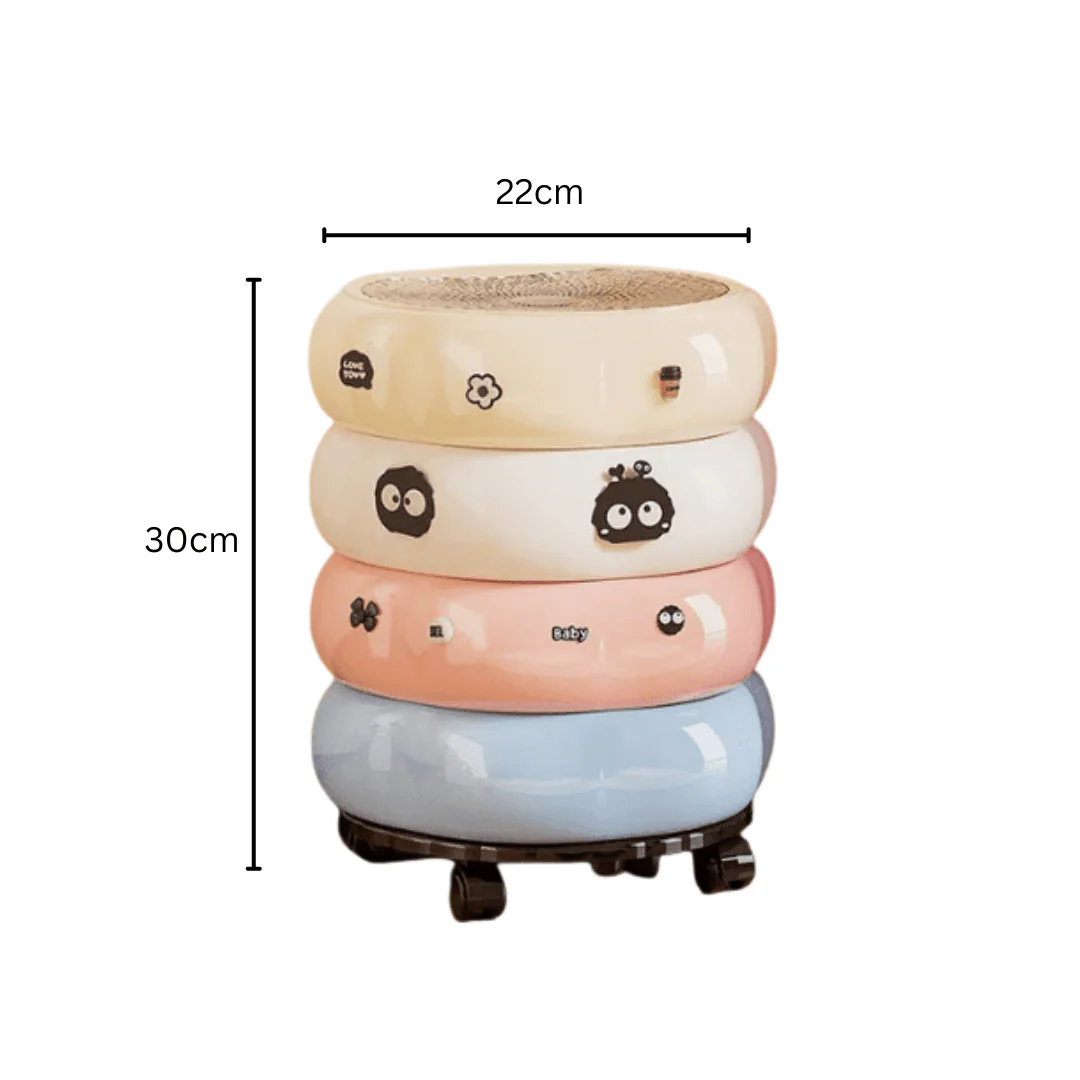 Premium Trash Can with Lid and Wheel (35cm) - Image 5