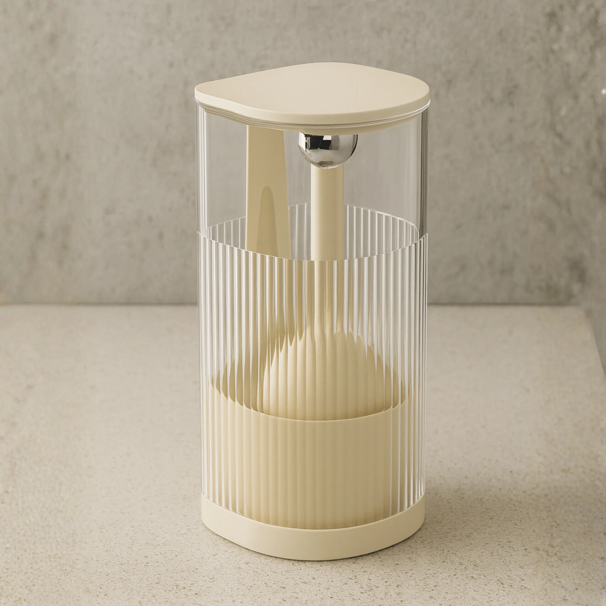Cosmetic Brush Storage Cylinder with Automatic Lifting Mechanism - Image 3