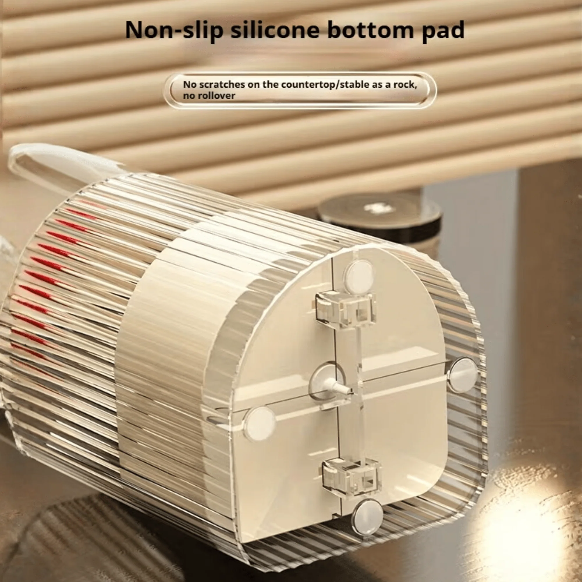 Cosmetic Brush Storage Cylinder with Automatic Lifting Mechanism - Image 4
