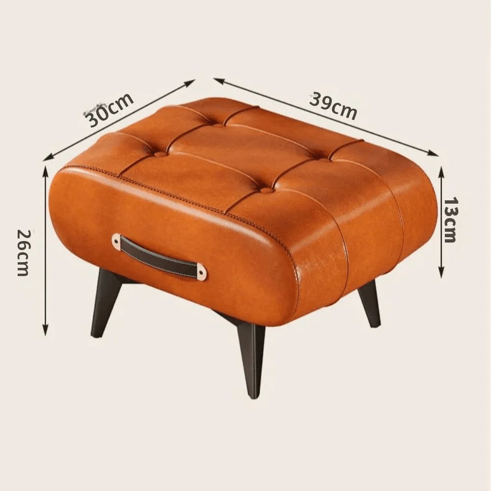 PU Leather Solid Wood Entryway Shoe Bench - Image 7