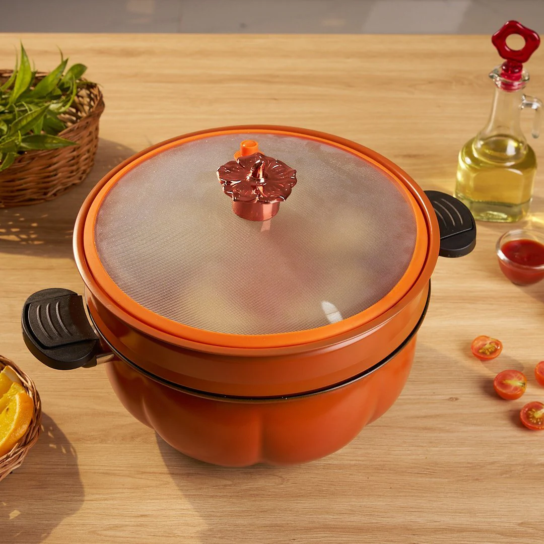 Pumpkin Micro Pressure Pot With Steamer - Image 3