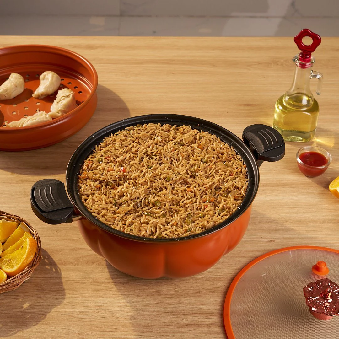 Pumpkin Micro Pressure Pot With Steamer - Image 4