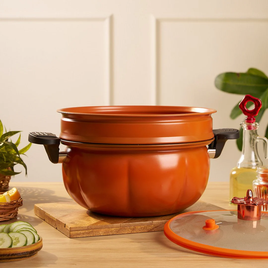 Pumpkin Micro Pressure Pot With Steamer - Image 6