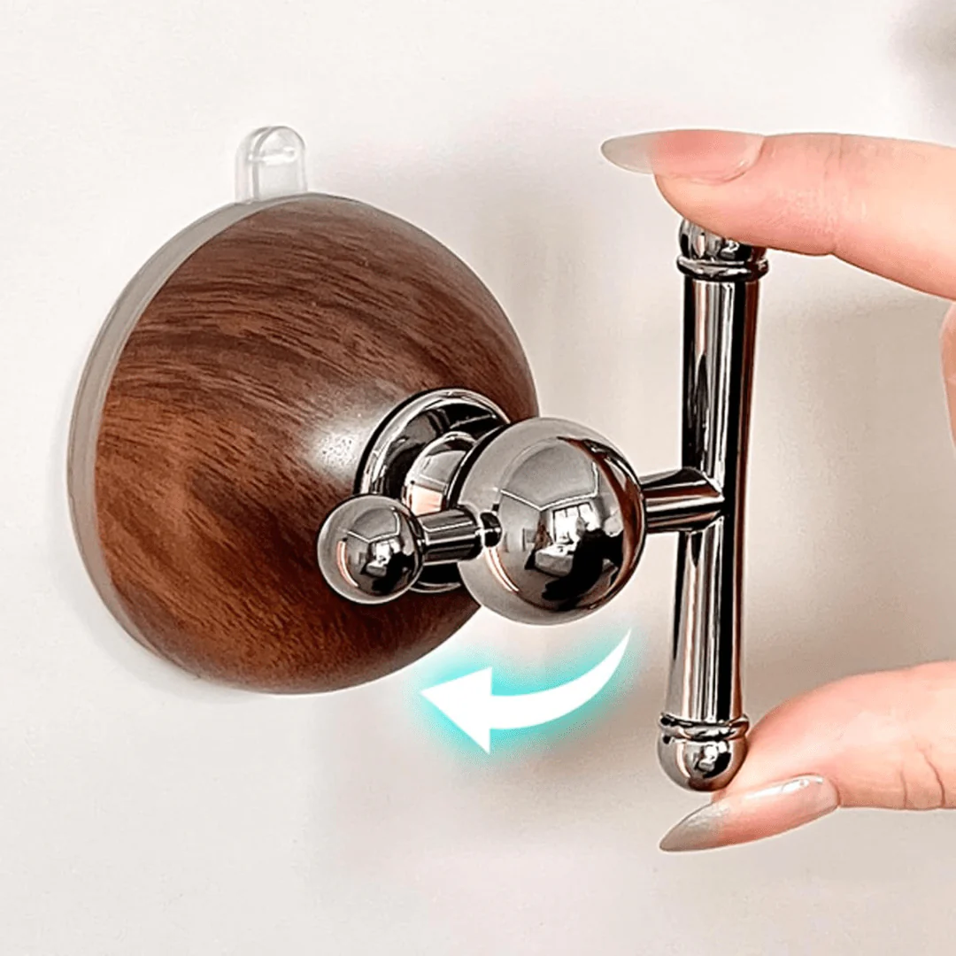 Punch-Free Wood Grain Suction Cup Wall Hook - Image 2