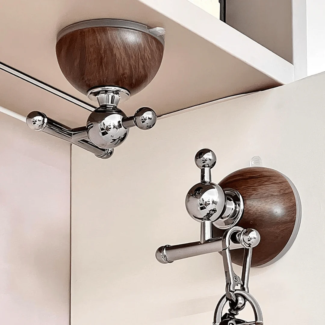 Punch-Free Wood Grain Suction Cup Wall Hook - Image 5