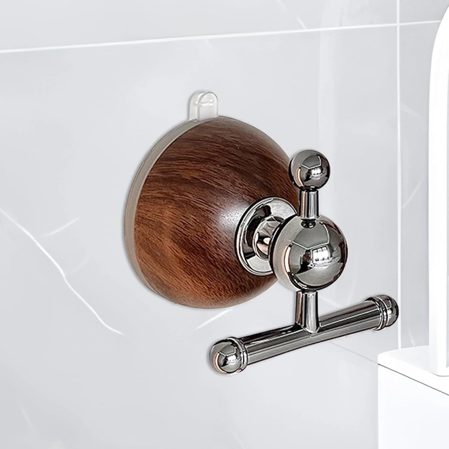 Punch-Free Wood Grain Suction Cup Wall Hook - Image 6