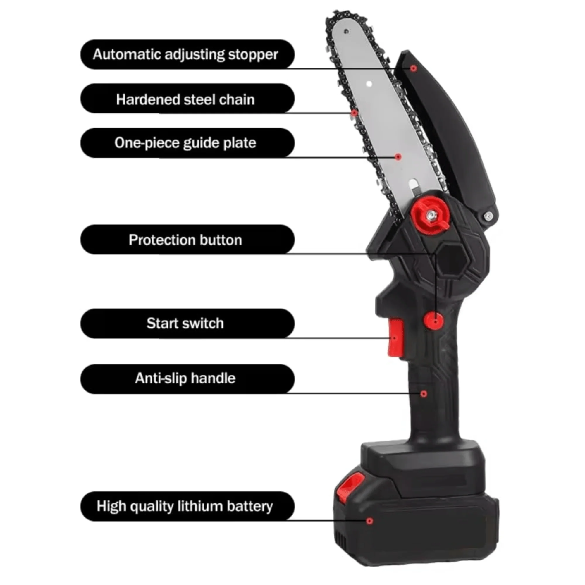 Quick Cut 6-Inch Cordless Mini Chainsaw - Image 4