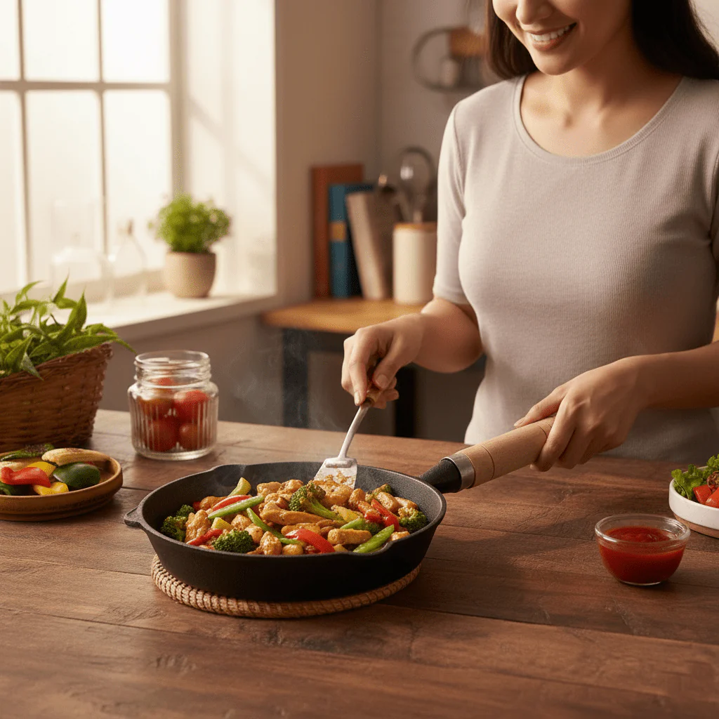 Quick-Heat Cast Iron Frying Pan(16cm) - Image 5