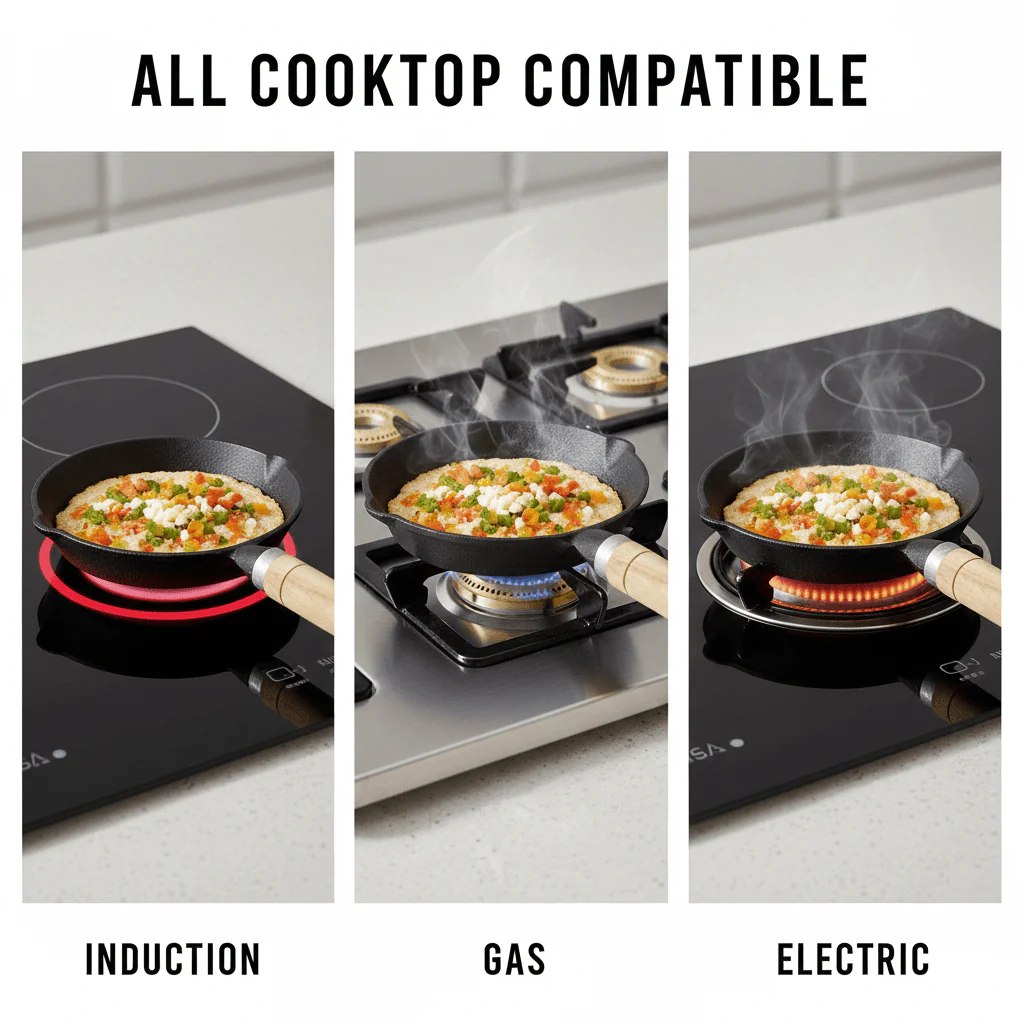 Quick-Heat Cast Iron Frying Pan(16cm) - Image 6