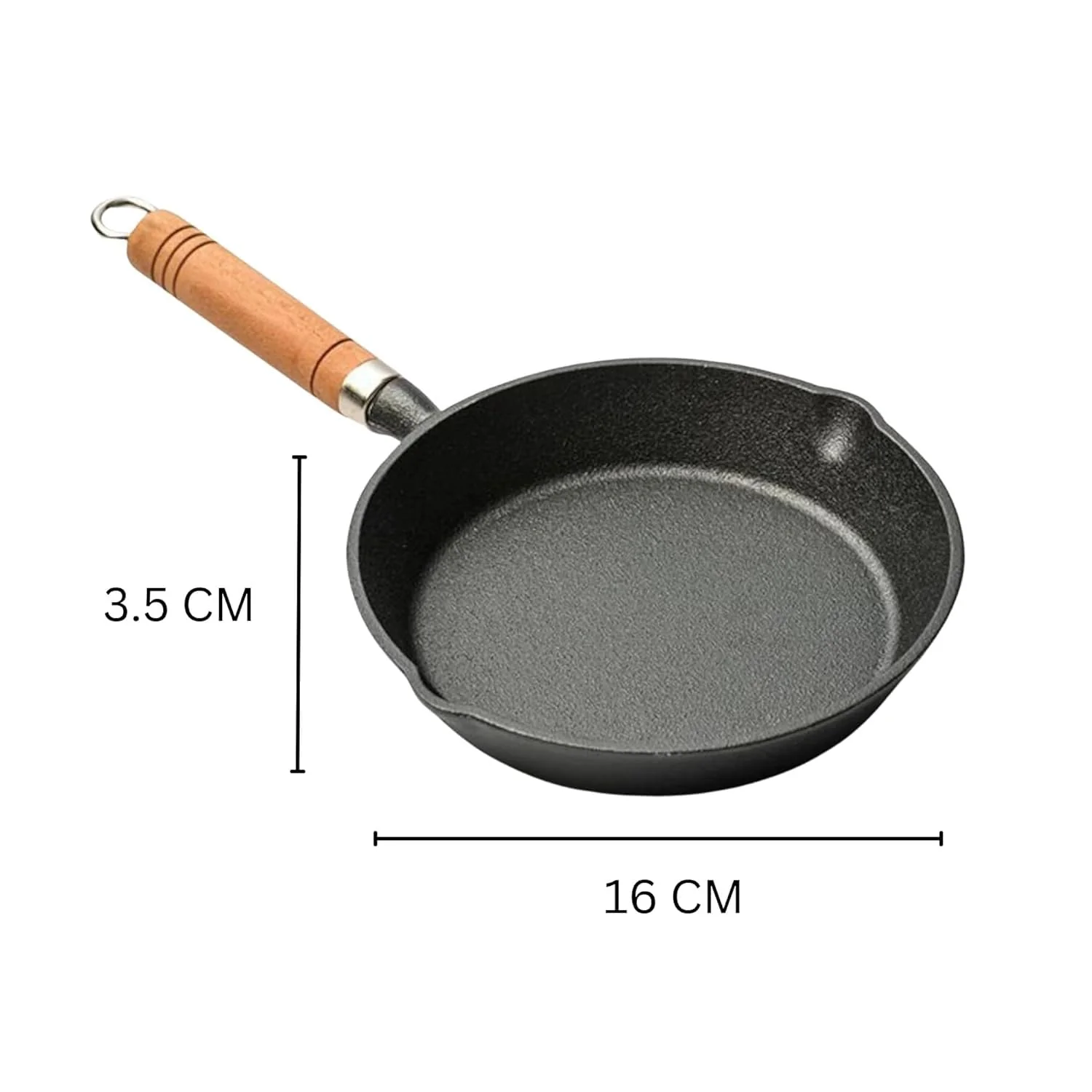 Quick-Heat Cast Iron Frying Pan(16cm) - Image 8