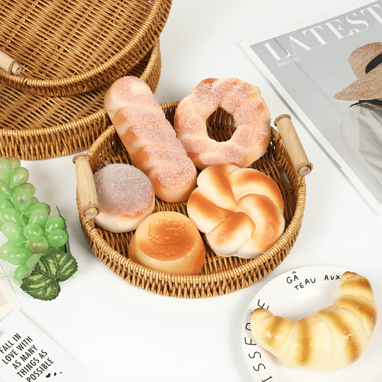 Multi-Purpose Rattan Basket Serving Tray - Image 5