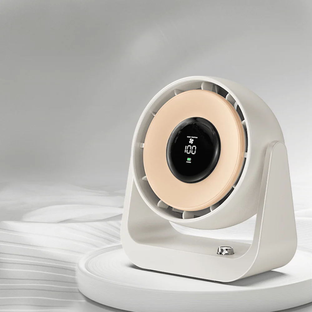 Rechargeable Desktop Fan with Digital Display, 5V - Image 7