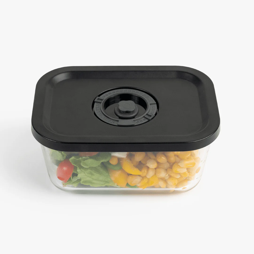 Rectangular Vacuum Glass Storage Container with Date Tracker Lid(800ml) - Image 2