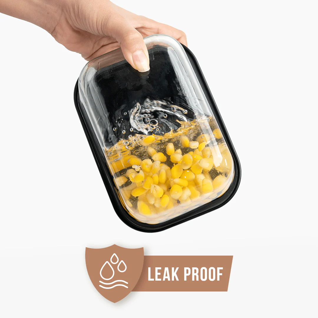 Rectangular Vacuum Glass Storage Container with Date Tracker Lid(800ml) - Image 6