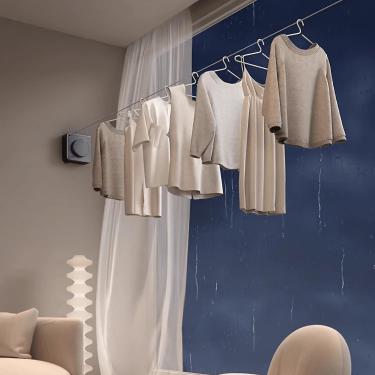 Retractable Indoor Outdoor Clothesline with Anti-Droop Design - Image 4