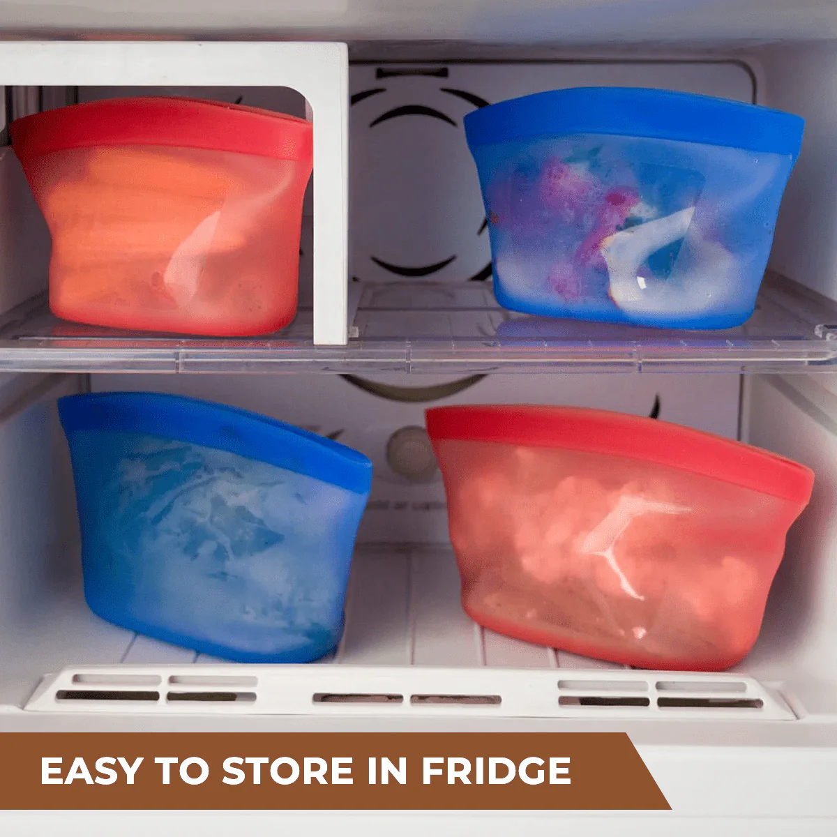 Reusable Silicone Food Storage Bags with Leakproof Airtight Seal - Image 5