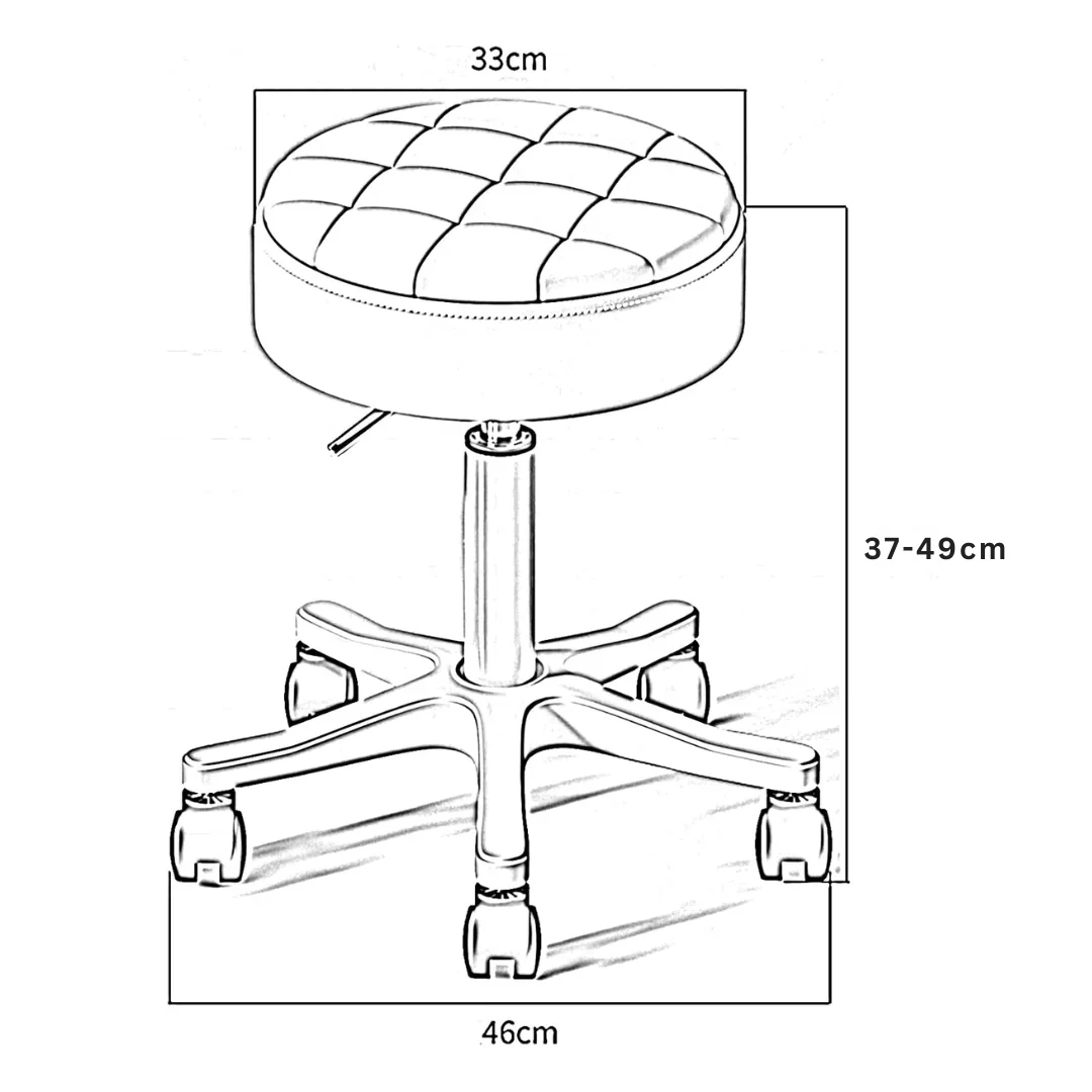 Rolling 360° Adjustable Stool with Wheels - Image 7