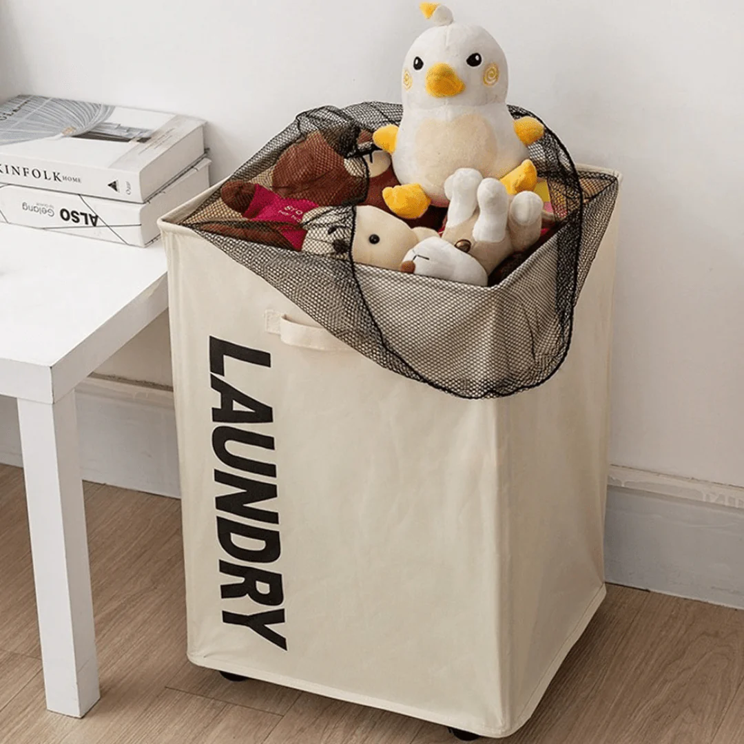 Rolling Laundry Basket with Wheels - Image 3