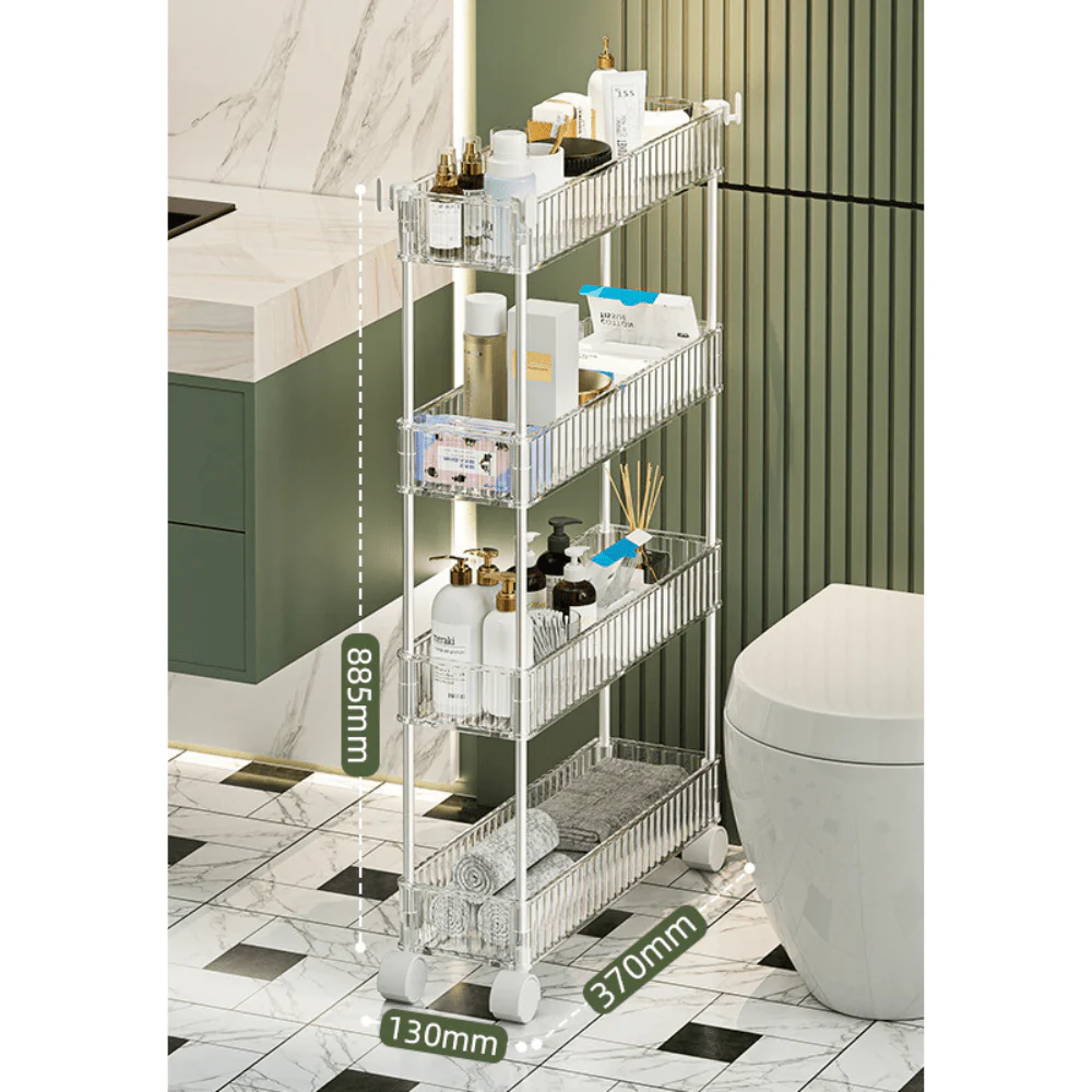 Rolling Storage Cart With Brake Wheels - Image 10