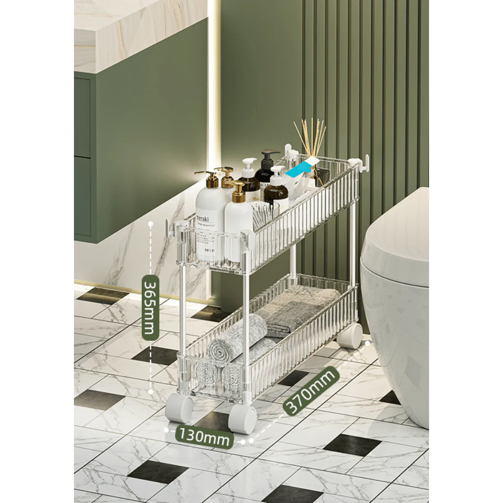 Rolling Storage Cart With Brake Wheels - Image 8