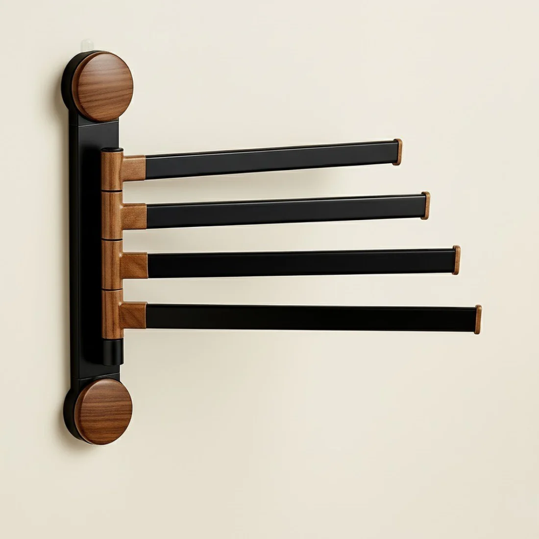 Rotating Pole Wall-Mounted Suction Cup Towel Holder - Image 2