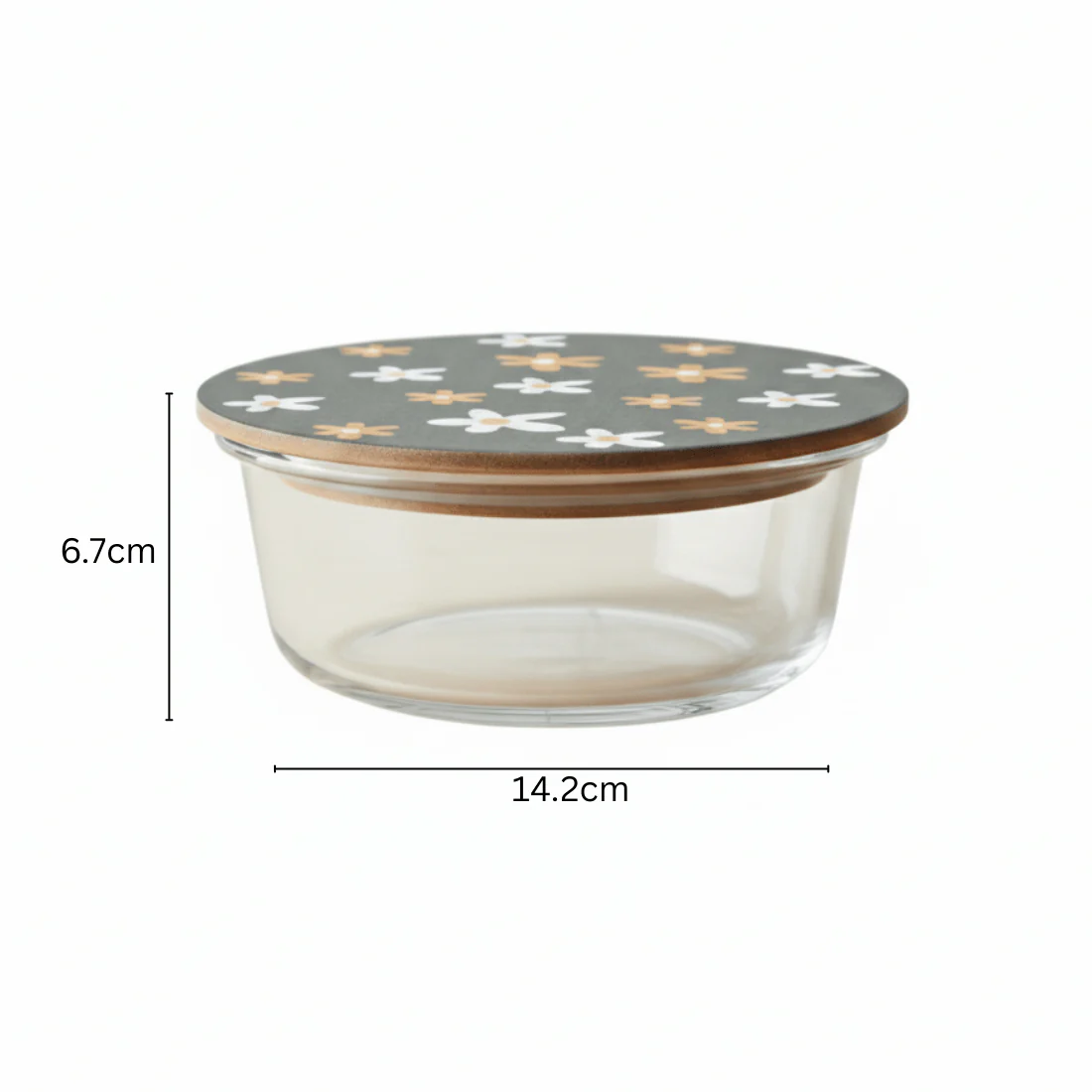 Round Borosilicate Glass Food Container with Printed Lid - Image 10