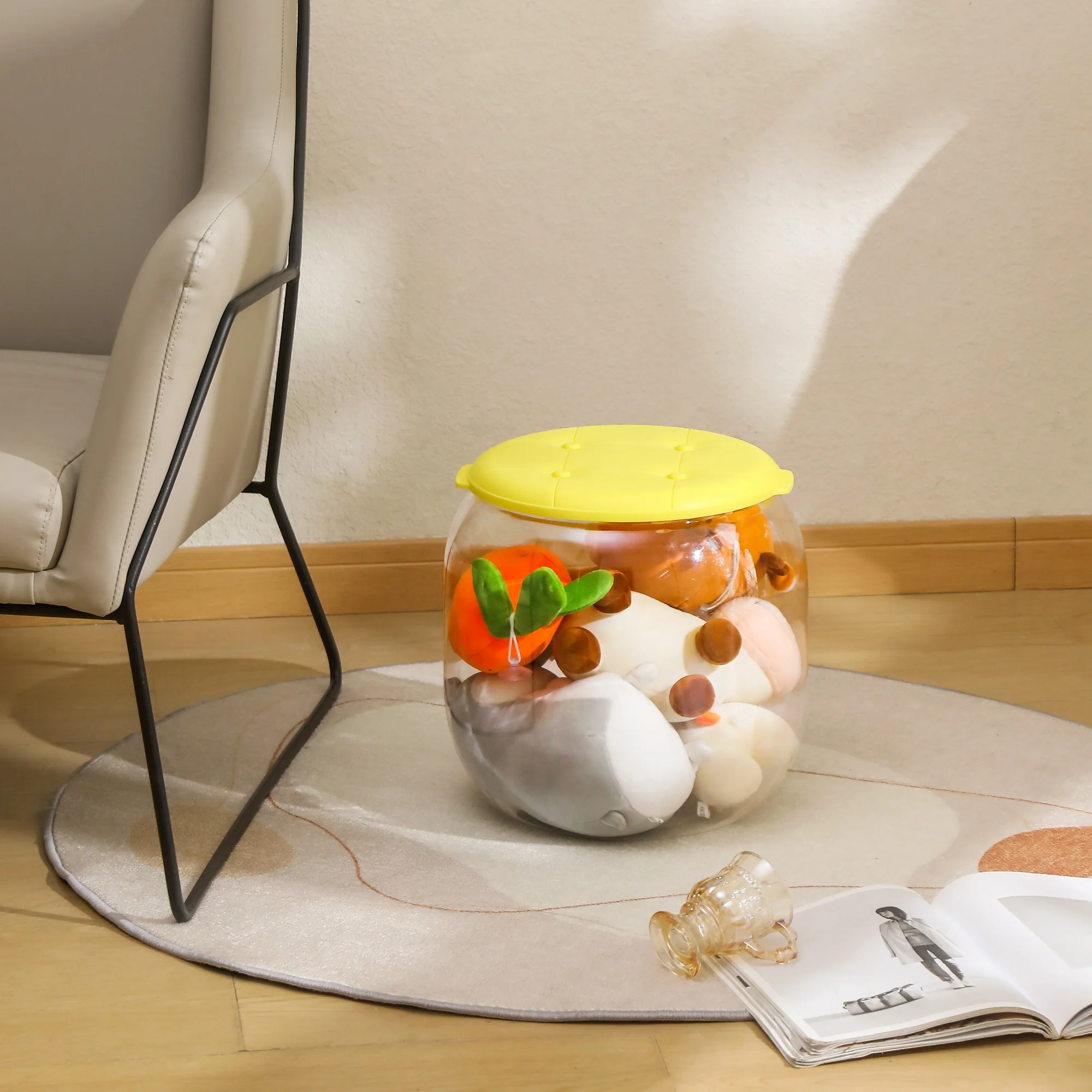 Round Stylish Heavy Duty Storage Stool - Image 3