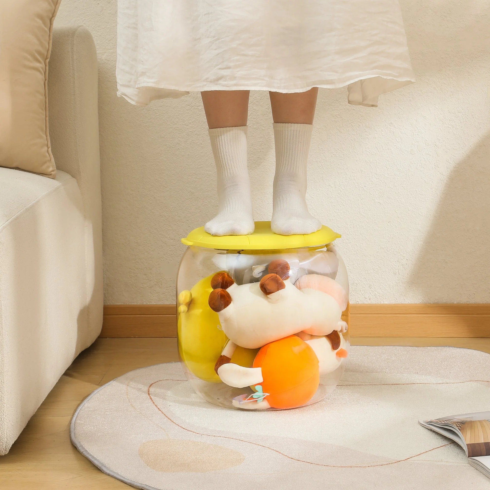 Round Stylish Heavy Duty Storage Stool - Image 4