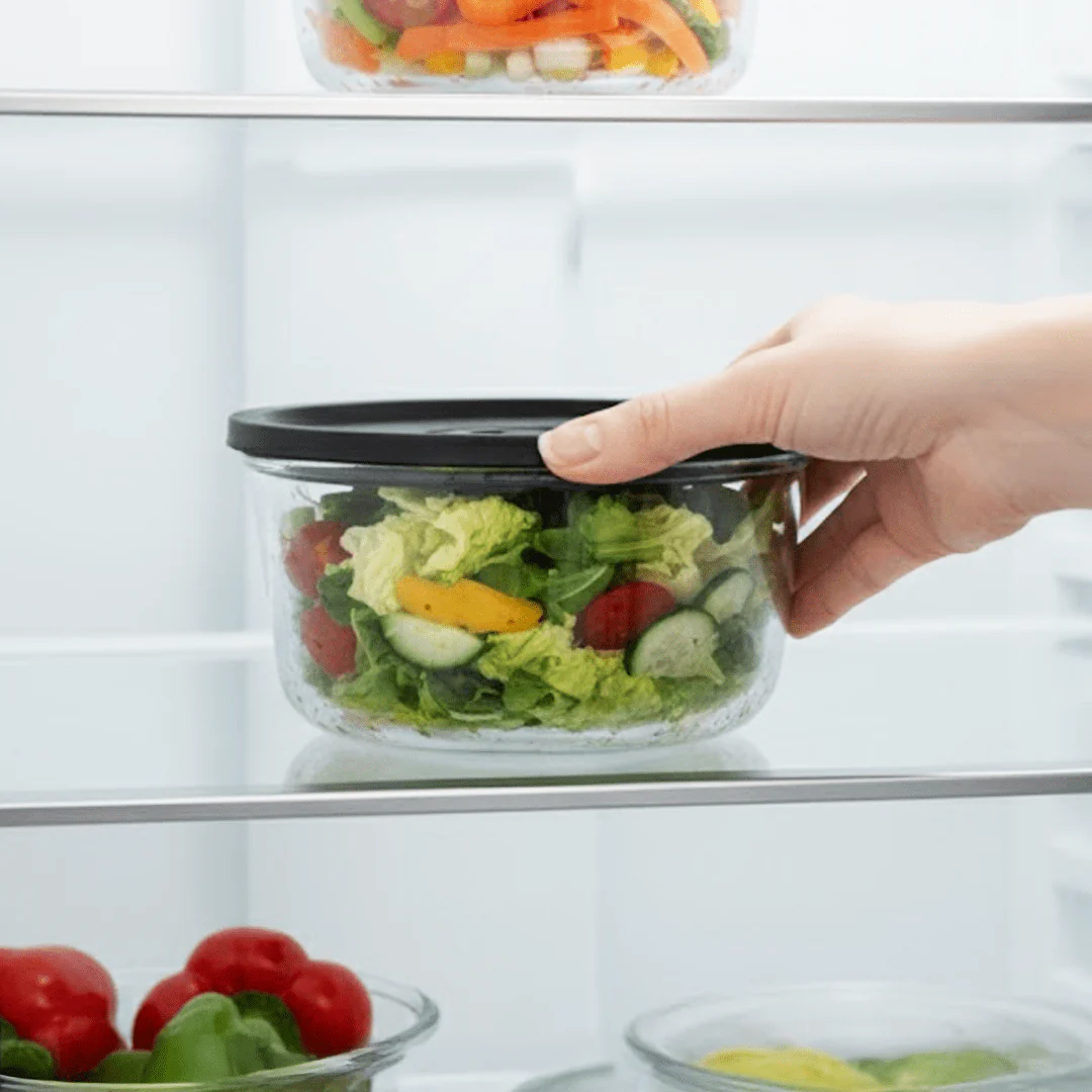 Round Vacuum Glass Storage Container with Date Tracker Lid(850ml) - Image 7