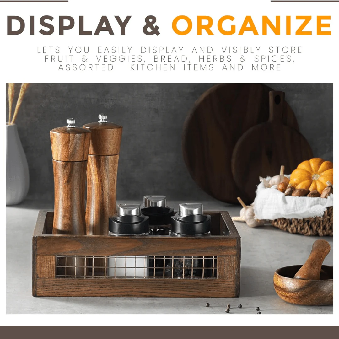 Rustic Wooden Storage Baskets – Set of 2 - Image 4