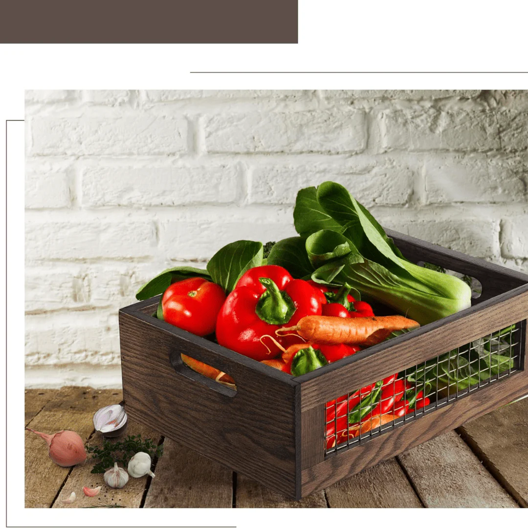 Rustic Wooden Storage Baskets – Set of 2 - Image 6