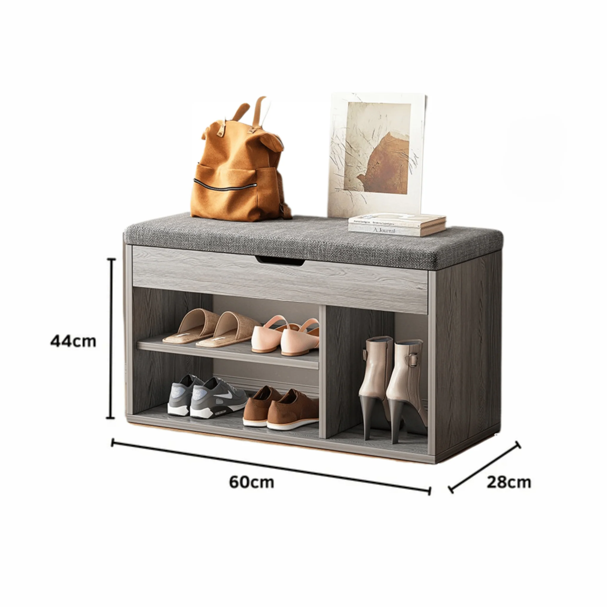 Shoe Rack With Lift Up Bench Top - Image 7