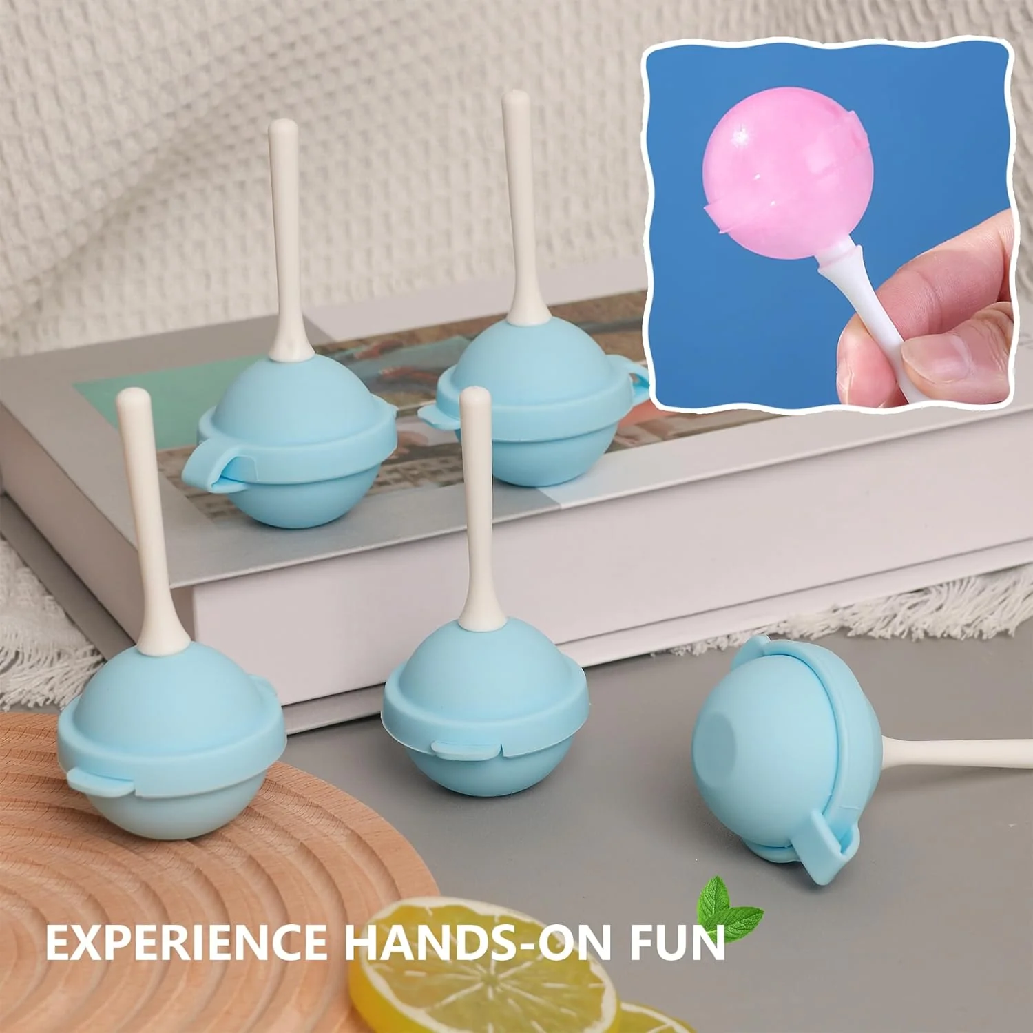 Silicone Lollipop Ice Ball Mold with Food-Grade Lid - Image 7