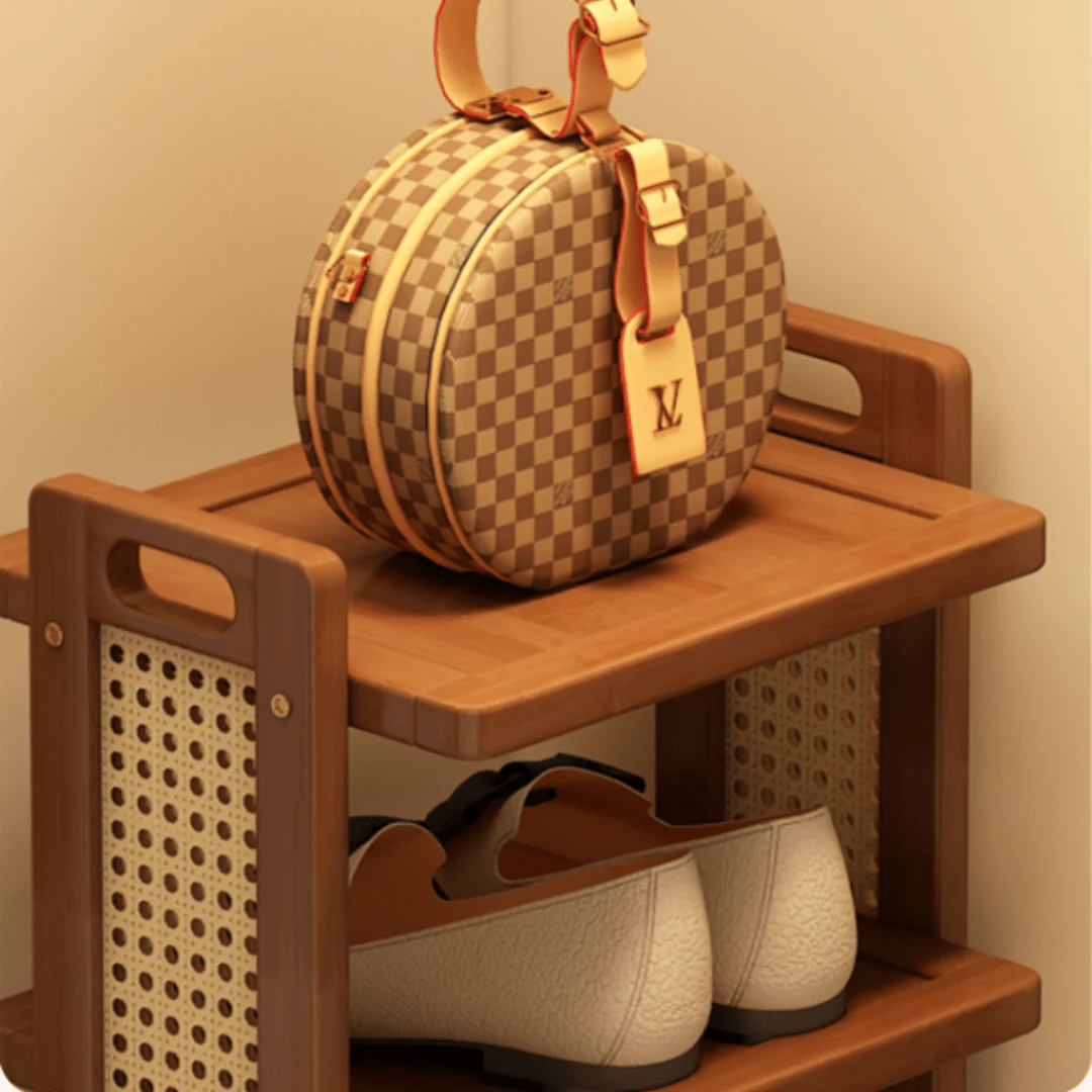 Six-Layer Bamboo Entryway Shoe Storage Rack - Image 2
