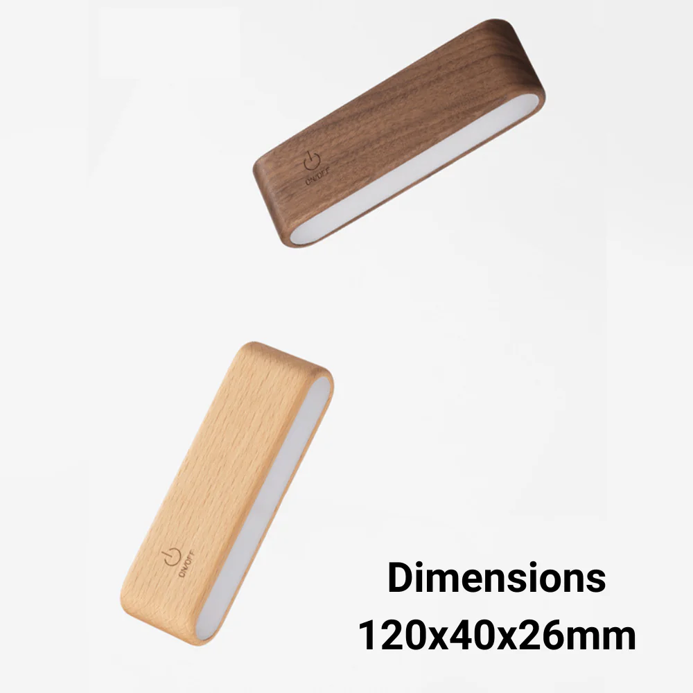 Sleek Touch Bedside Wood Lamp - Image 6