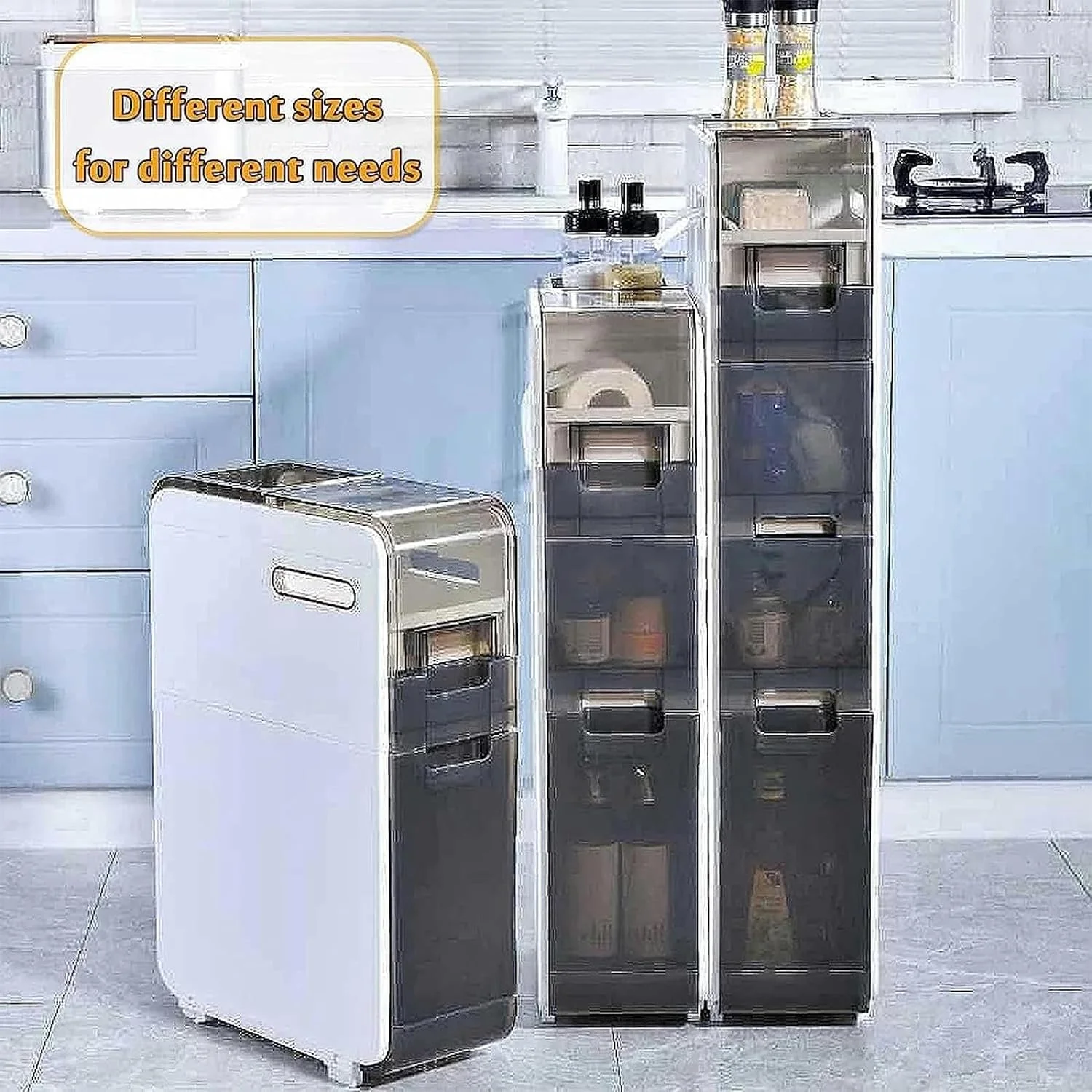 Slim-Fit Multi-Functional Storage Cabinet - Image 3
